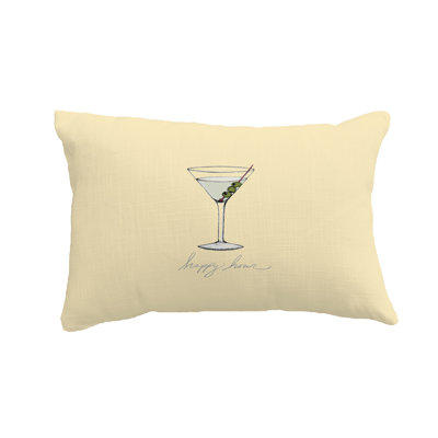  Housse et insert de coussin rectangulaire en verre Martini Happy Hour