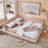 Velvet Upholstered Tufted Bed Frame | Sofa Bed with Plush Backrest & Armrests | Comfortable Multi-Functional Bed for Bedroom, Living Room & Small Apartments-1992862708-1992862709