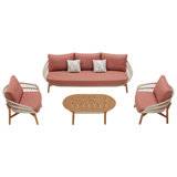 Vasca Outdoor 4 - Piece Teak Conversation Set by Claudio Bellini