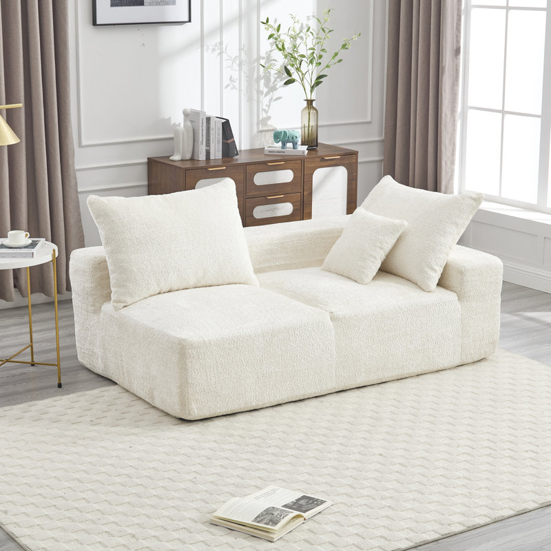Fauteuil en chenille Autie, Beige