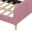 Lit de jour simple rembourré avec structure rembourrée et quatre pieds de support-288316683