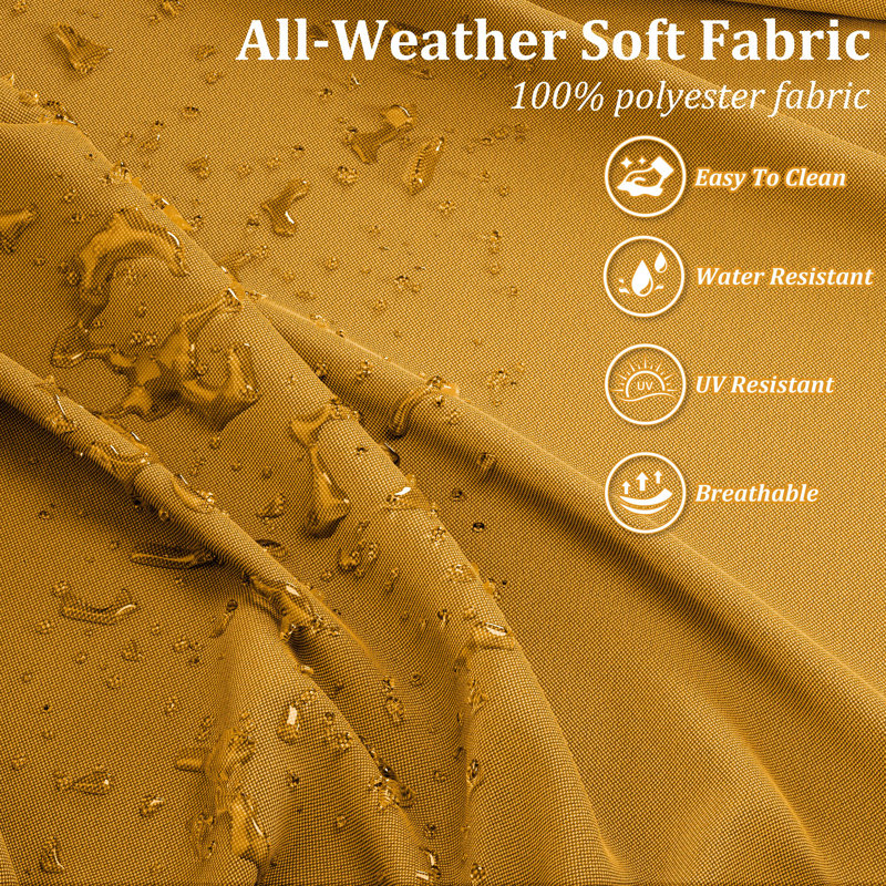 Cartert 14 Pcs Outdoor Cushion Cover Set For 4" Outdoor Cushions Patio Furniture Cushion Covers, Covers Only, Yellow