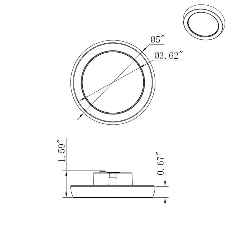 Blink Dimmable Circle Flush Mount, White