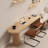 Wood color Rectangle Solid Wood Desks-108739689
