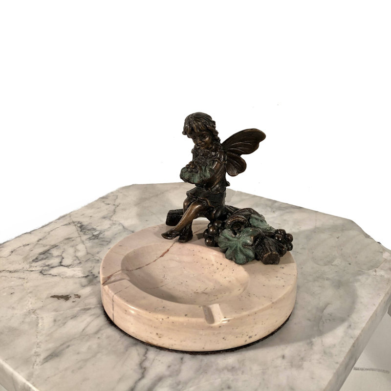 Bronze & Marble Fairy Ashtray