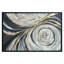 Art mural toile tourbillonnant vortex doré - 32 po x 47 po - cadre noir