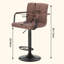 Aisleyne Swivel Upholstered Adjustable Height Counter Stool with Metal Frame-1090910185