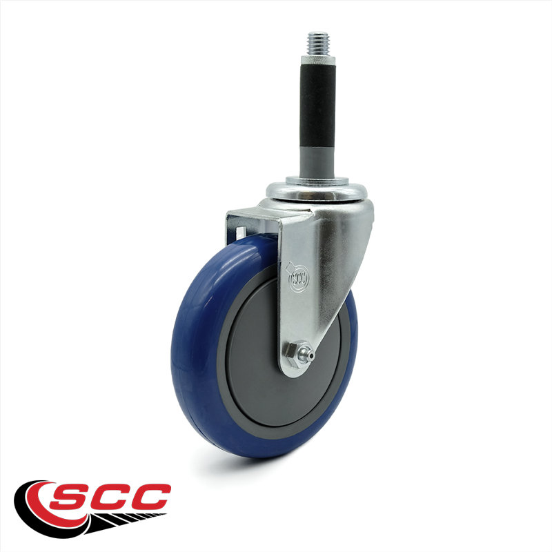 Polyurethane Expanding Caster, Blue