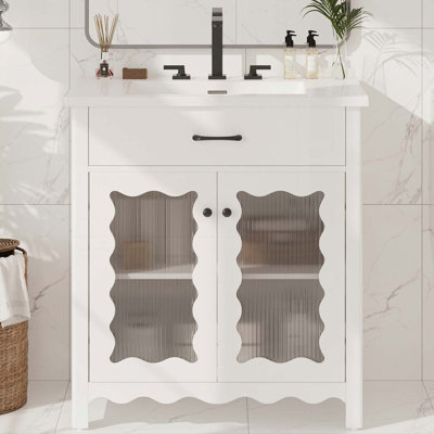 Meuble-lavabo 31 po avec verre trempé