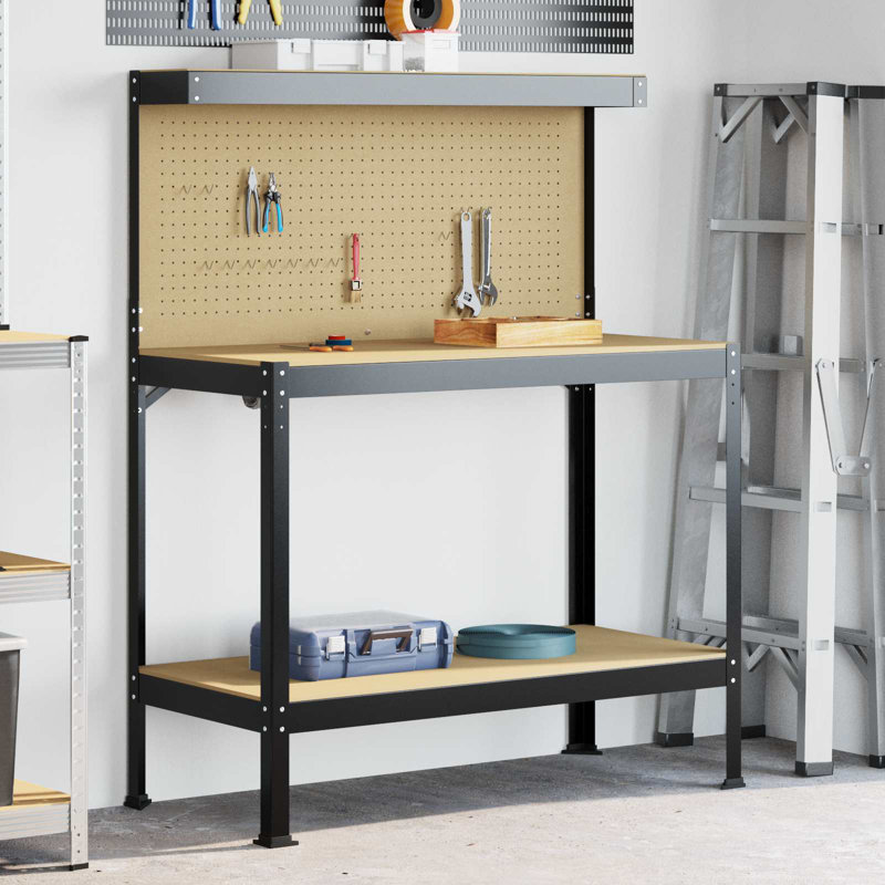 Engineered Wood Top Workbench, 145cm H x 114cm W x 54cm D