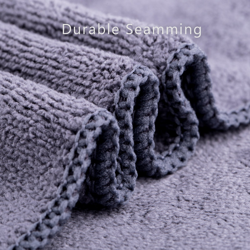 Ensemble de 6 serviettes en microfibre Claireville, gris