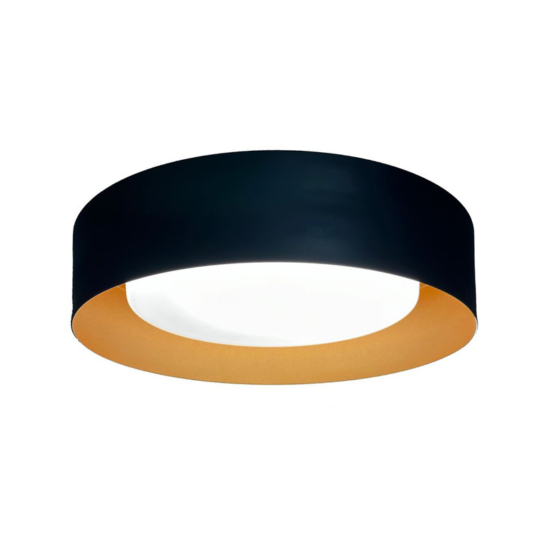 Luminaire encastré 1 lumière Ratcliff - noir / laiton brossé Ratcliff