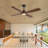 52/60-inch Smart Ceiling Fan With Light And Remote, Compatible With Alexa/google/app, 4 Wood Blades High Cfm Dimmable Led Noiseless Reversible Dc Fans For Bedroom-703877652