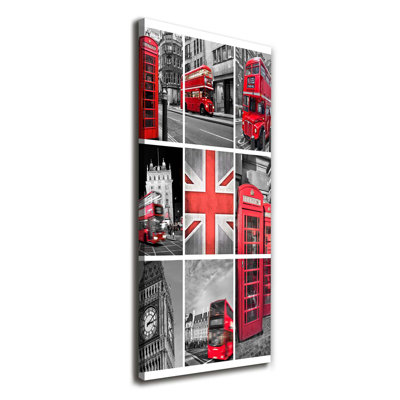 Collage London - Wrapped Canvas Print