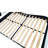 Faux Leather Upholstered Platform Bed Frame with led lighting, Bluetooth connection to play music control, Backrest vibration massage, Curve Design, Wood Slat Support, One-Carton Package, Queen