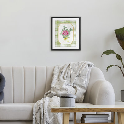 «Botanical Story on Grid», reproduction d'art encadrée sous verre, conception de Lee Ann Sanders