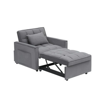 3-In-1 Pull Out Sofa Cahir Convertible Sleeper Chair Adjustable Pull Out Sleeper Chair Sofa Bed Futon Chair Small Futon