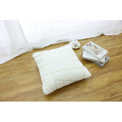 Abstract Faux Fur Throw Pillow