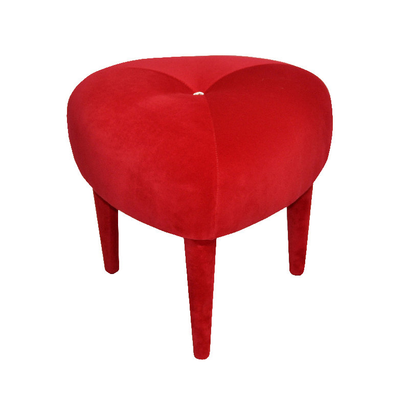Solid + Manufactured Wood Accent Stool, Red