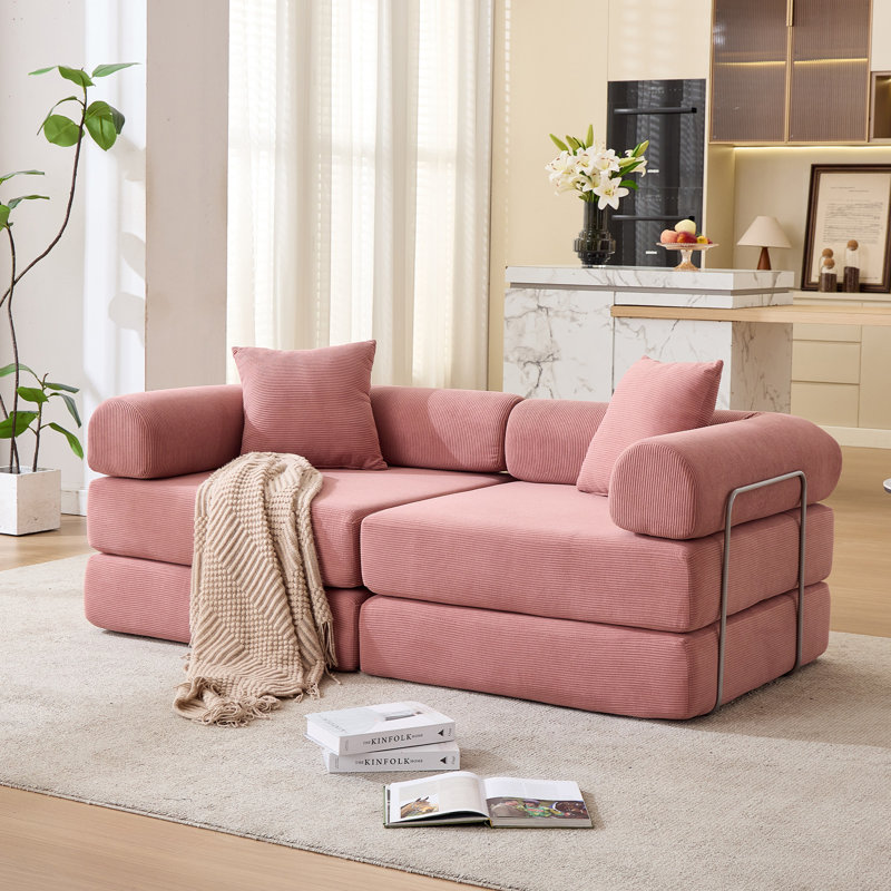 Canapé-lit modulaire pour appartement, Rose