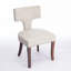 Chaise de salle à manger rembourrée en lin Farmhouse-1190047404