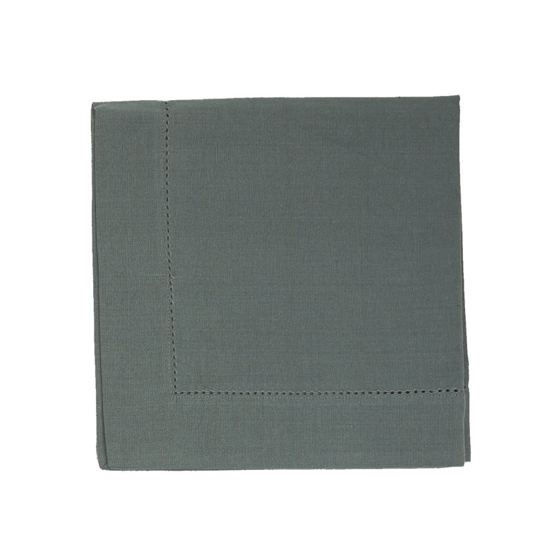 Sarabel Hemstitch Cotton Napkin, Cement