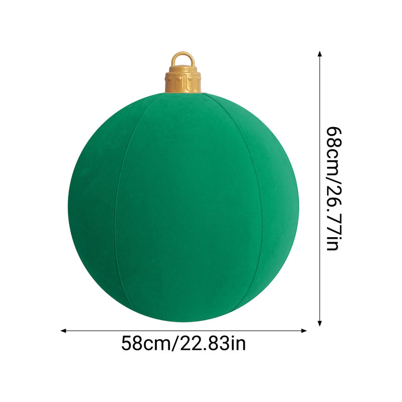 Boule de décoration de Noël Boule de Noël gonflable d'extérieur 60cm, Green