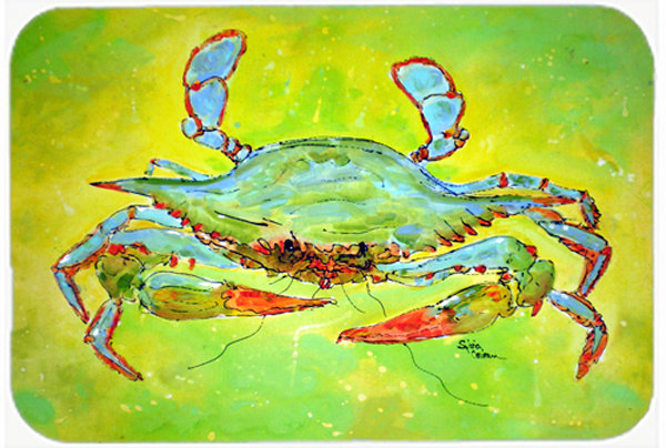 Green/Yellow Crab Glass Cutting Board