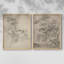 Croquis rétro - ensemble d'impressions de coin fermé 2 pièces-1829410219-1829410218