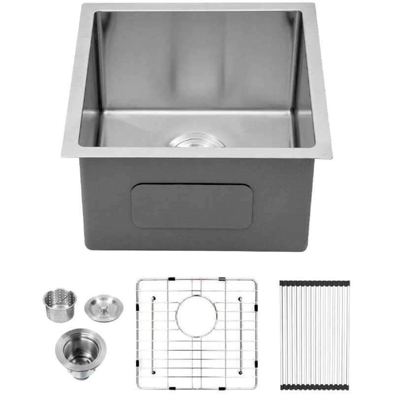Undermount Kitchen Sink, 18" L x 14" W 