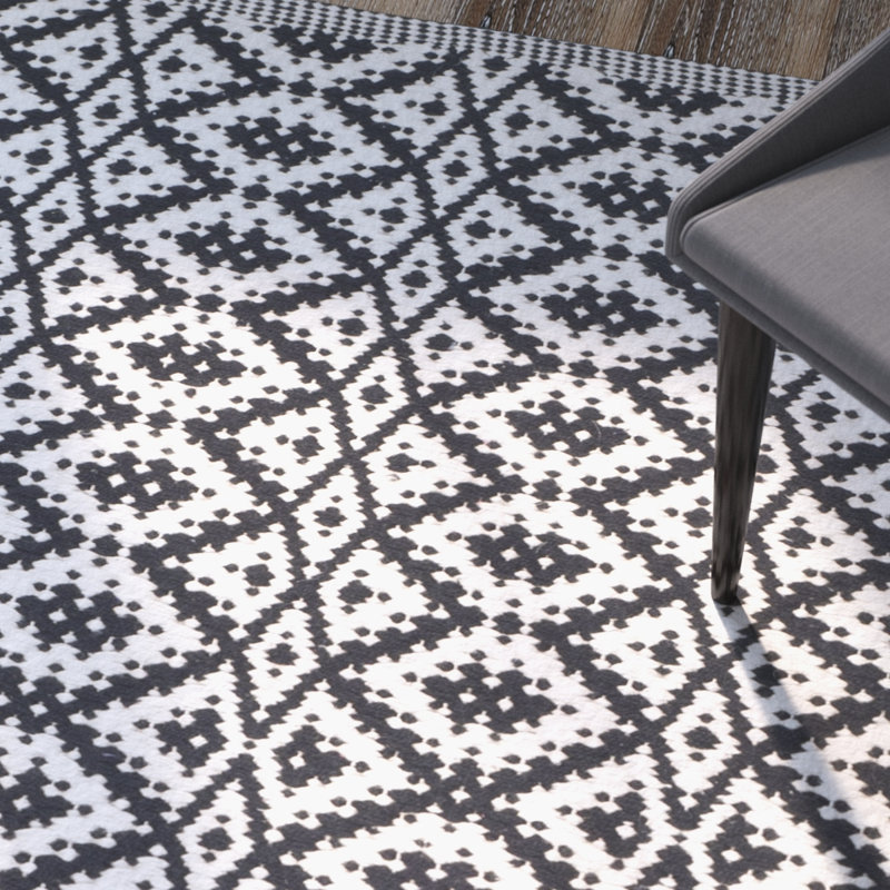 Tapis en coton tissé à la main Whyte, Rectangle 4 pi x 6 pi