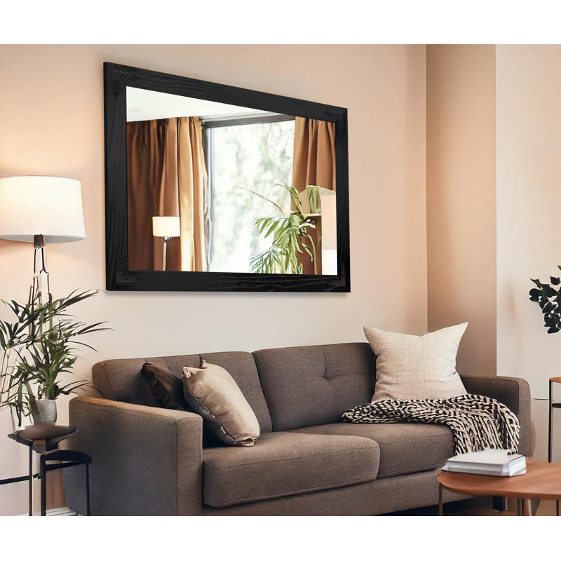 Miroir Gracie Oaks, Noir, noir, noir, noir, 46 po x 33 po