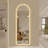 LED Full Length Wall Mirror, Symmetrical Arch with Frosted Glass Border