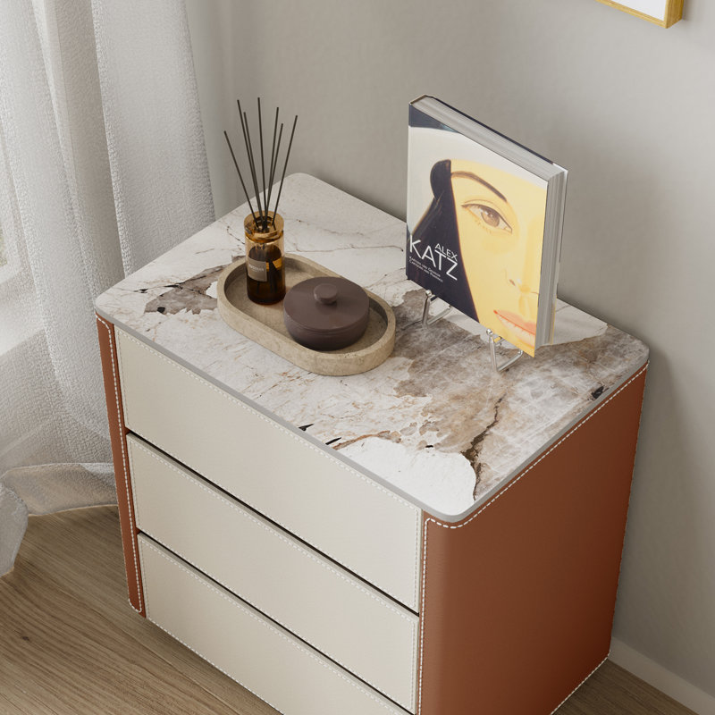 Tables de chevet, Brun / or