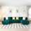 Canapé modulaire double en U Addilyn Marigold Velvet