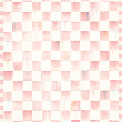 Rosy Checkered Washable Rug