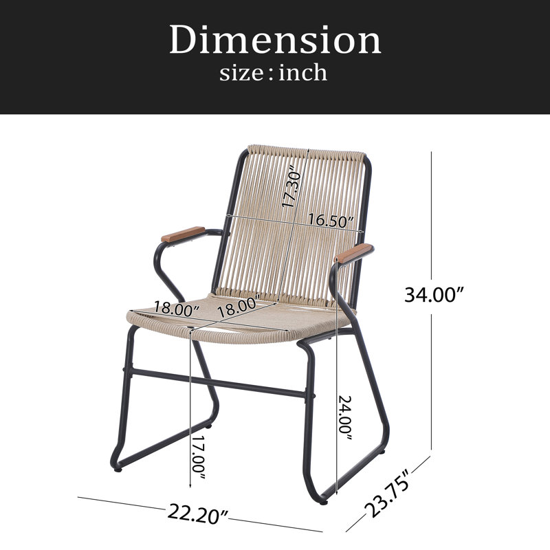 Chaise en pierre de lune (ensemble de 2), Marron clair