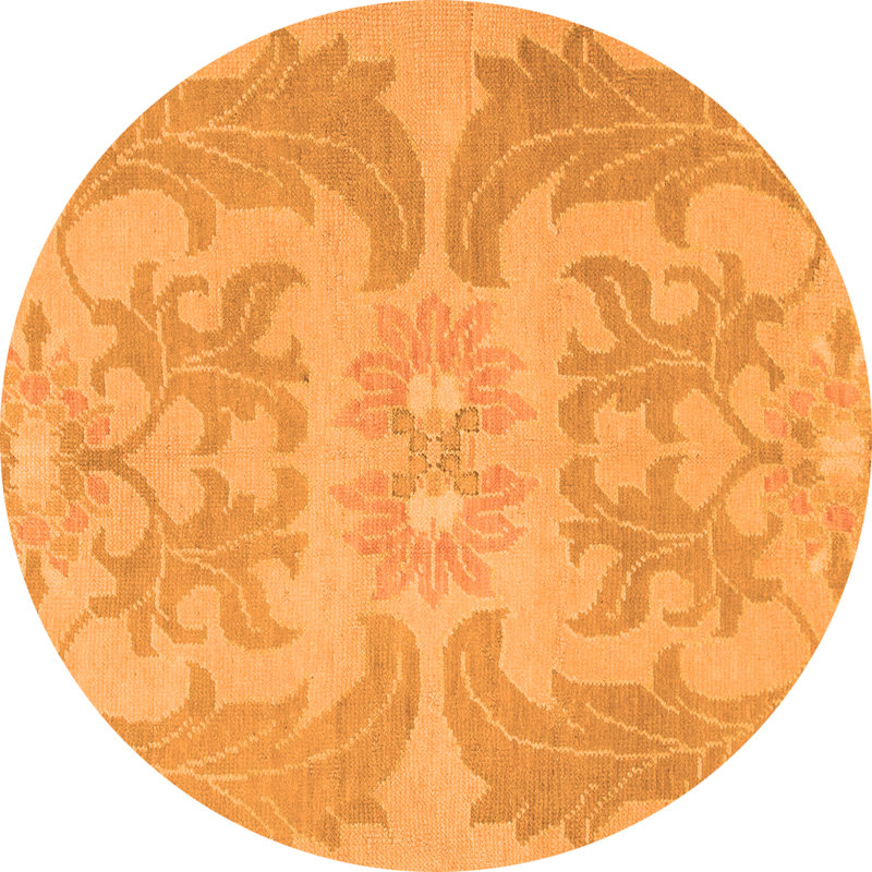 Macheal Performance Floral Indoor Rug, Round 7'