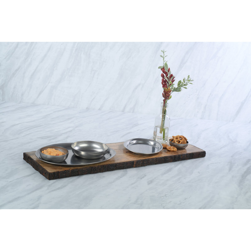 Orren Ellis Cosmos Stainless Steel Platter