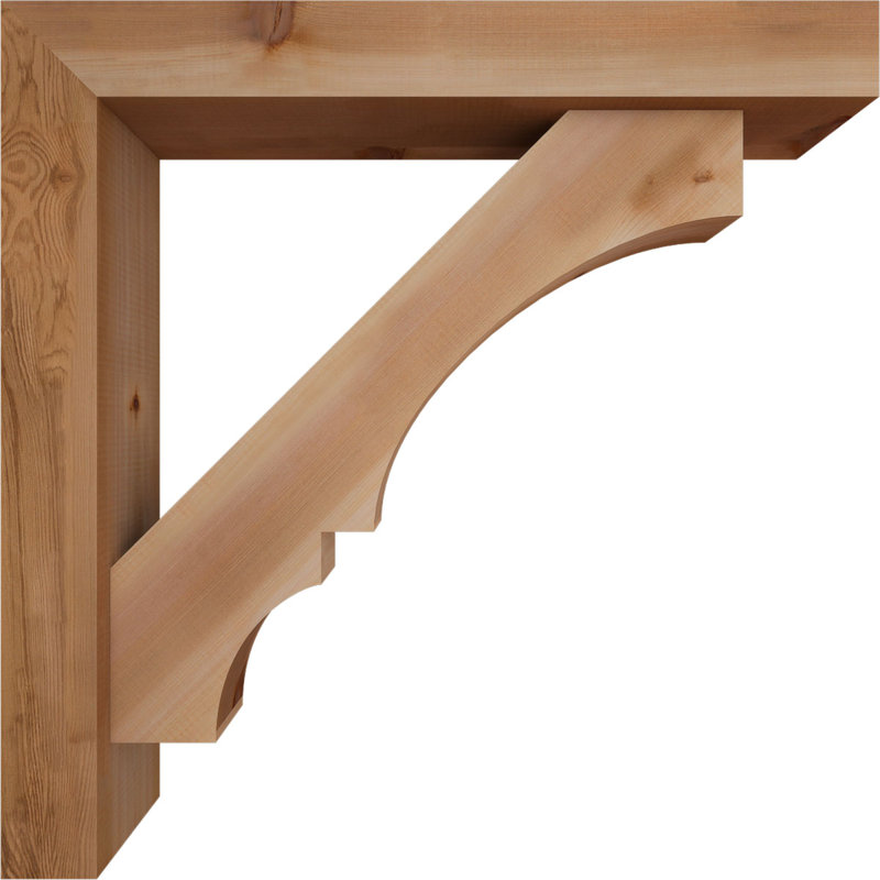 Support de bloc Balboa avec entretoise décalée, 32 x 32, Cèdre rouge occidental de l 5 1/2 po (lisse)