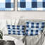 Imprimé vichy bleu et blanc II - Coussin moderne-131426134