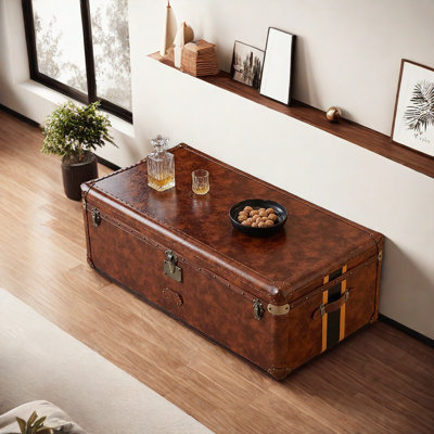 Table basse rétro avec design arrondi sécuritaire