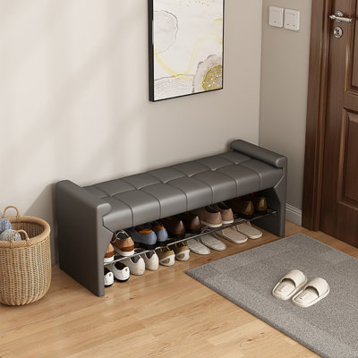 Tabouret avec rangement à chaussures 47,2 po