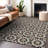 Premium Machine Washable Tweedy Charcoal Rug-641384029