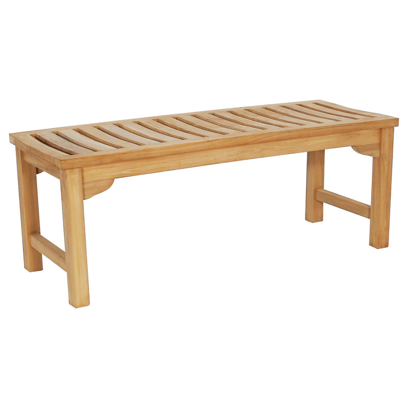 Banc de jardin en bois Costello, H 19 po x l 18 po x P 47 po