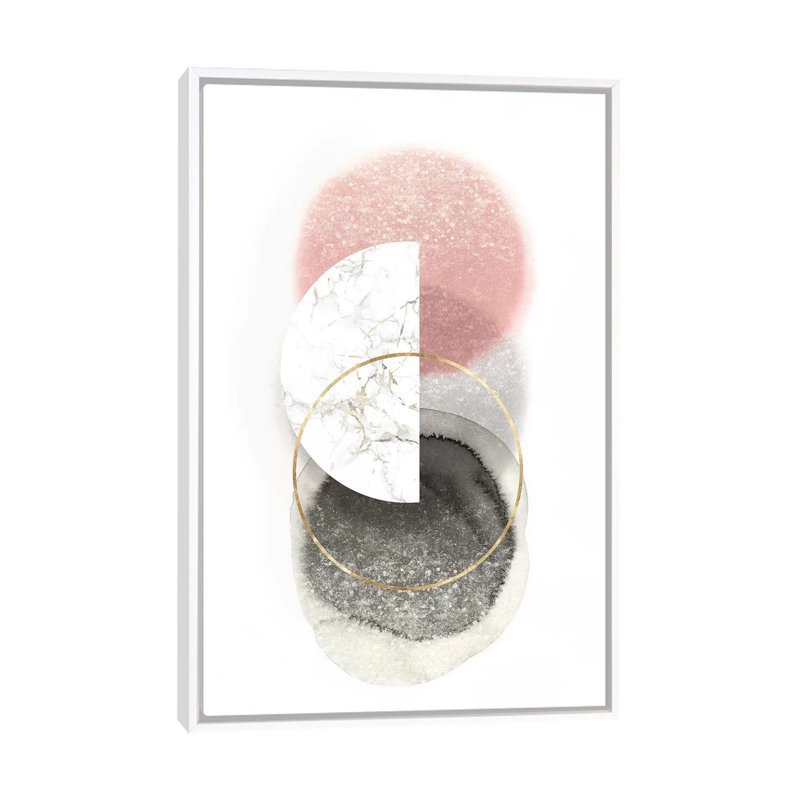 «Blush Geo III» par Isabelle Z - impression d'art graphique, Aucun mat, H 26 po x l 18 po x 1,5 po, Toile blanche encadrée