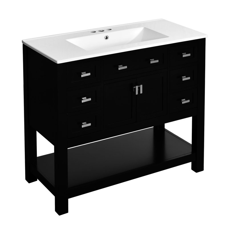 36'' Bathroom Vanity With Top Sink
