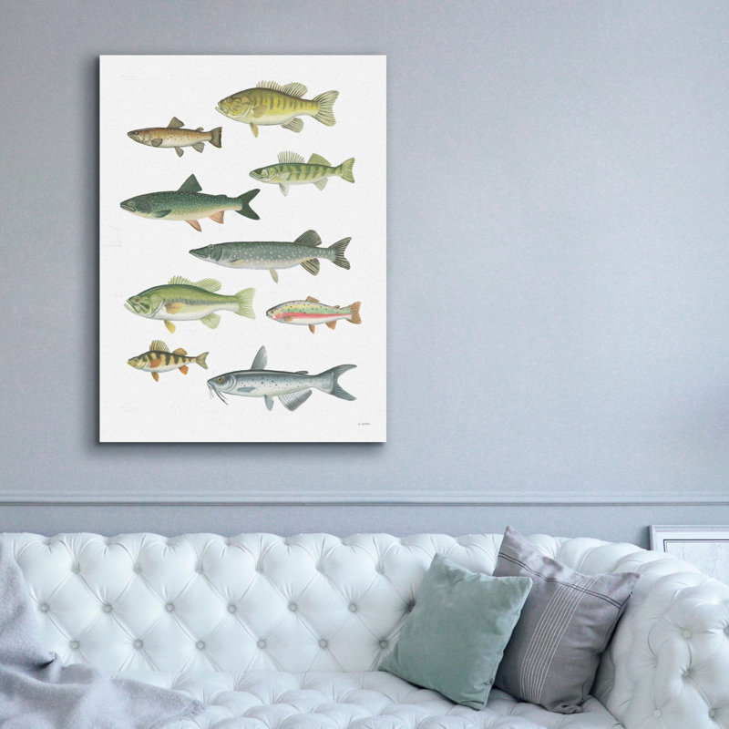 «Fresh Catch 5» par James Wiens, art mural sur toile, H 54 po x l 40 po
