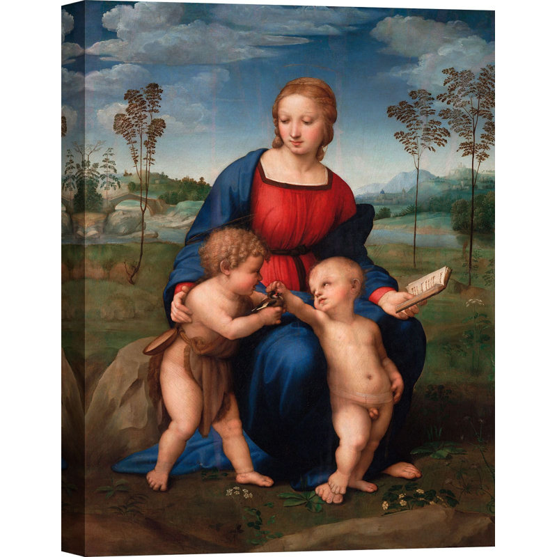 Madonna Del Cardellino (Madonna of the Goldfinch) by Raffaello - Wrapped Canvas Painting, 70cm H x 50cm W x 4cm D