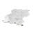 10.9 x 12.5 Bianco Carrara, Bardiglio Marble Mosaic Tile